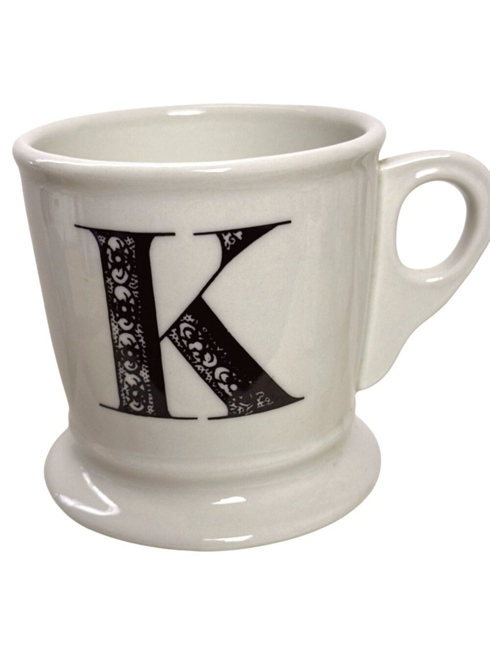 Anthropologie Coffee Mug Letter K Monogram Initial Alphabet Farmhouse Minimalist